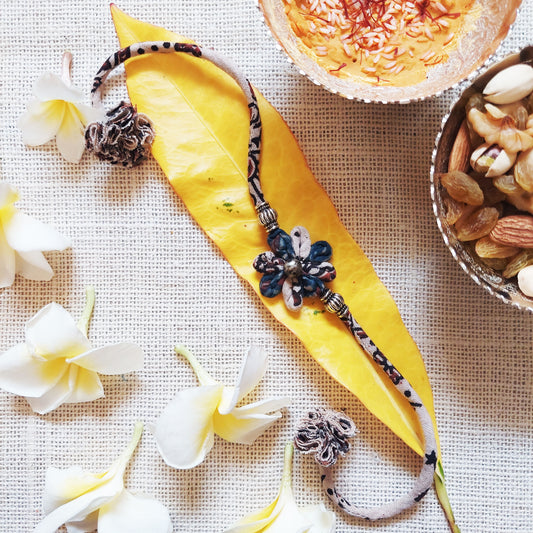 Floral Ajrakh Rakhi