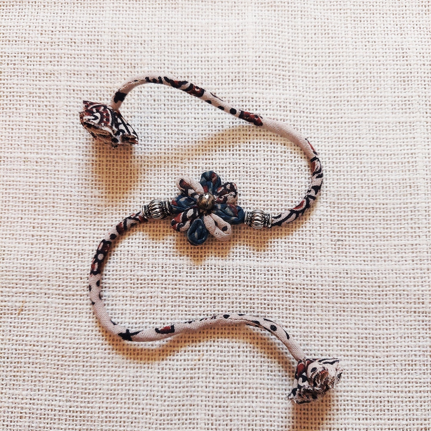Floral Ajrakh Rakhi