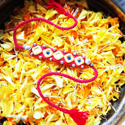 Red Rakhi Band