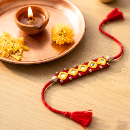 Red Rakhi Band