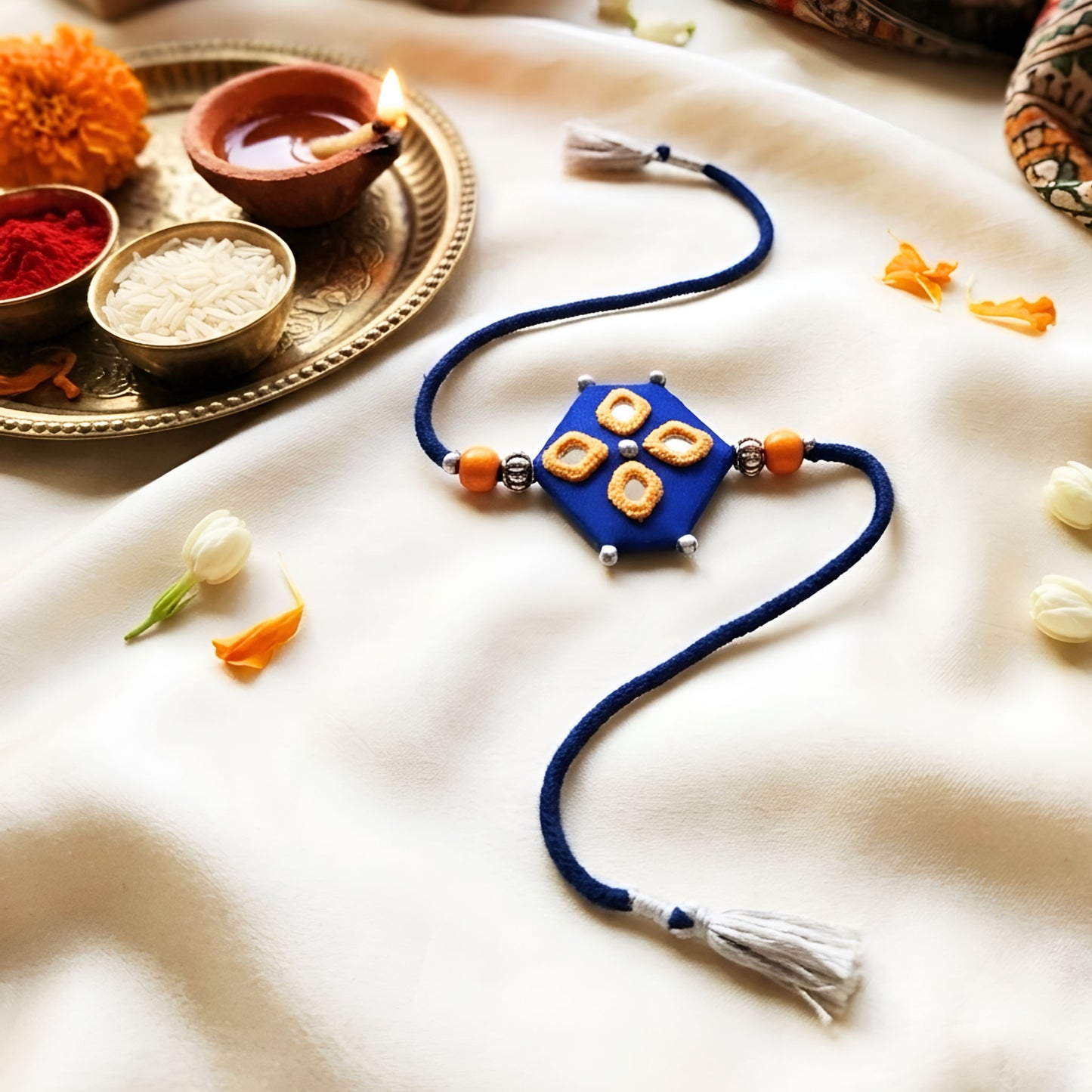 Blue Hexa Rakhi