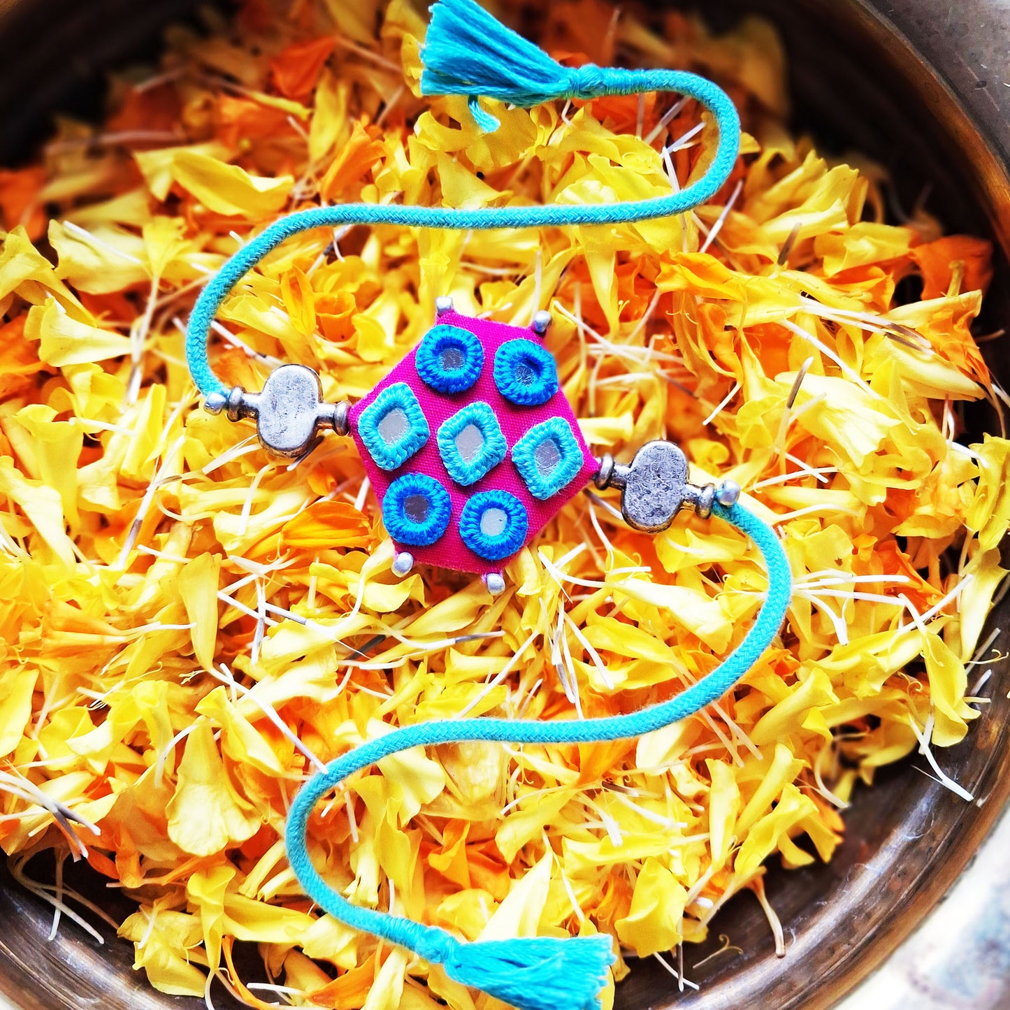 Teal Shaded Rakhi