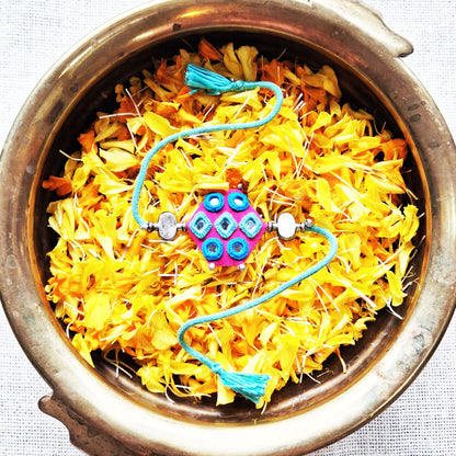 Teal Shaded Rakhi