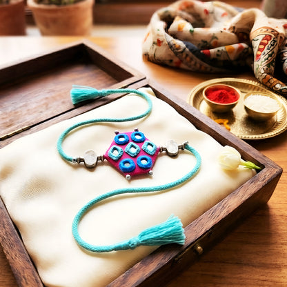 Teal Shaded Rakhi