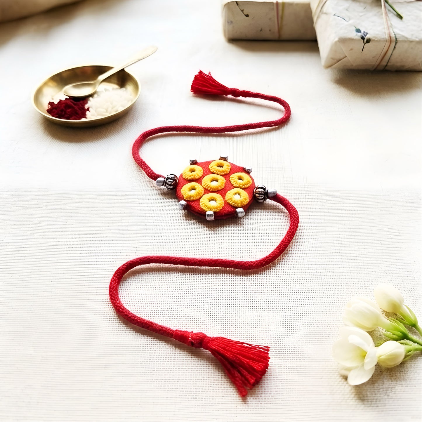 Ethnic Red Rakhi