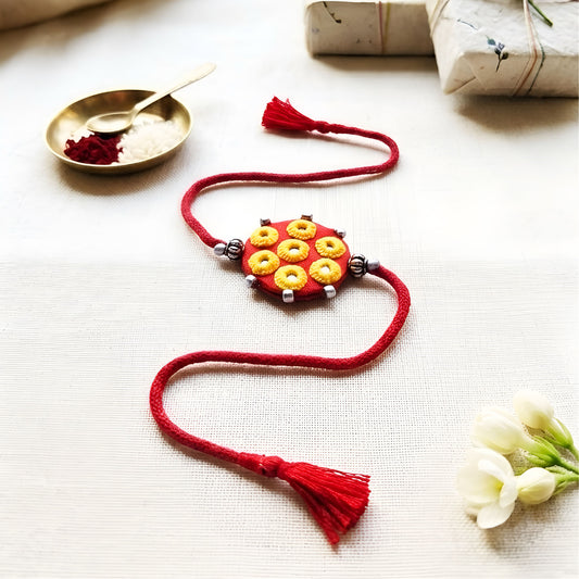 Ethnic Red Rakhi