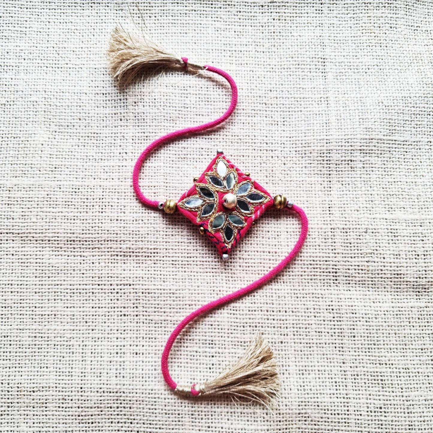 Pink Mirror Rakhi