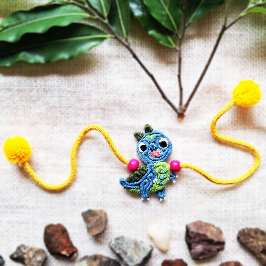 Teal Dino Rakhi
