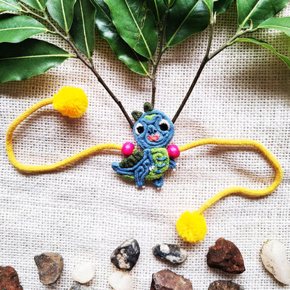 Teal Dino Rakhi