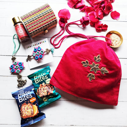 Silken Potli Hamper for Bhaiya Bhabhi