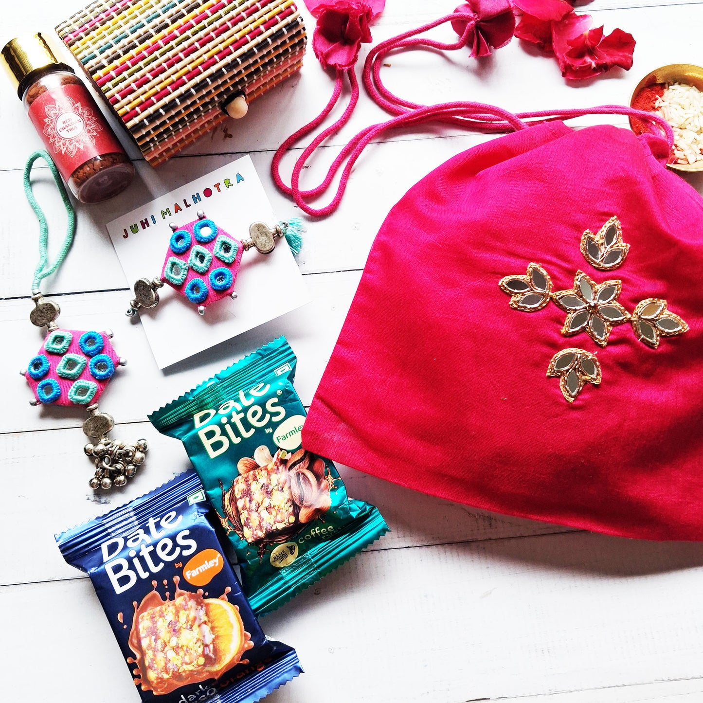 Silken Potli Hamper for Bhaiya Bhabhi