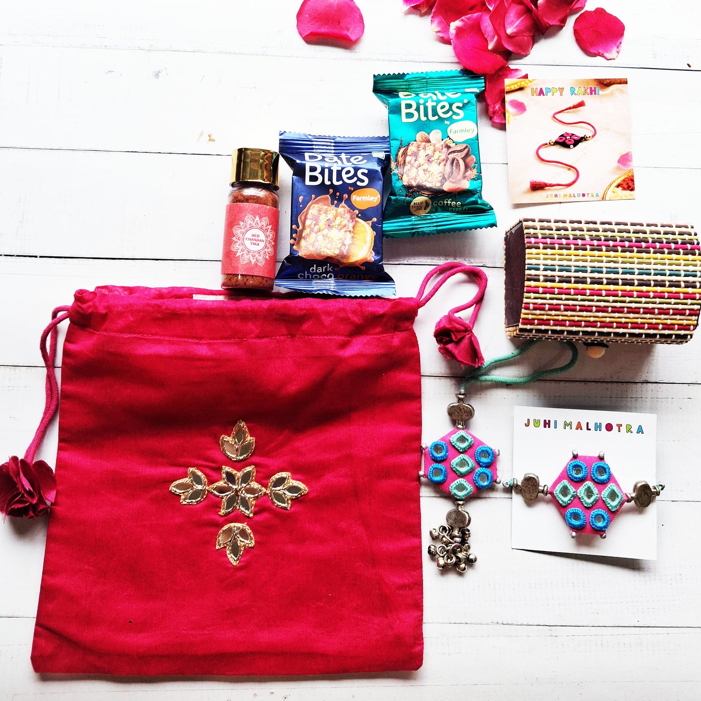Silken Potli Hamper for Bhaiya Bhabhi