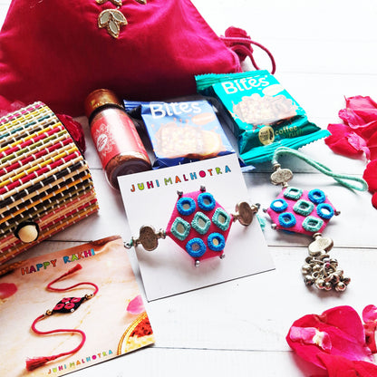 Silken Potli Hamper for Bhaiya Bhabhi