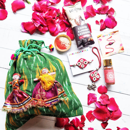 Green Puppet Hamper for Bhaiya Bhabhi