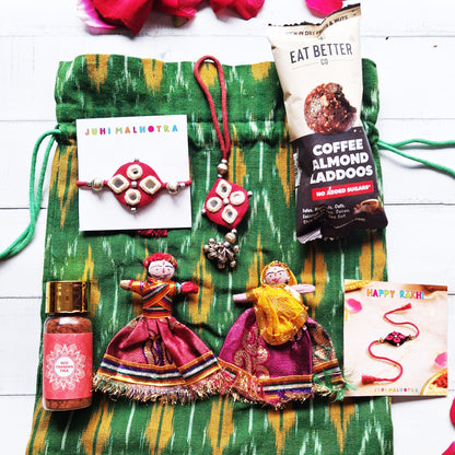 Green Puppet Hamper for Bhaiya Bhabhi