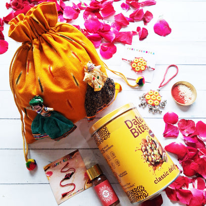 Mustard Love Hamper for Bhaiya Bhabhi