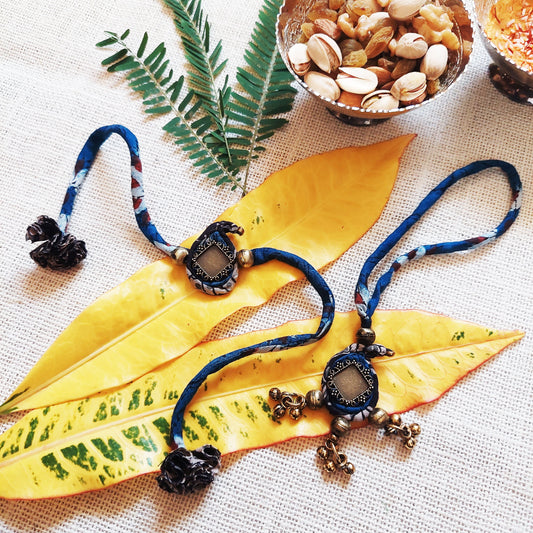 Ambi Ajrakh Rakhi Lumba Set