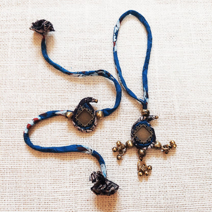 Ambi Ajrakh Rakhi Lumba Set