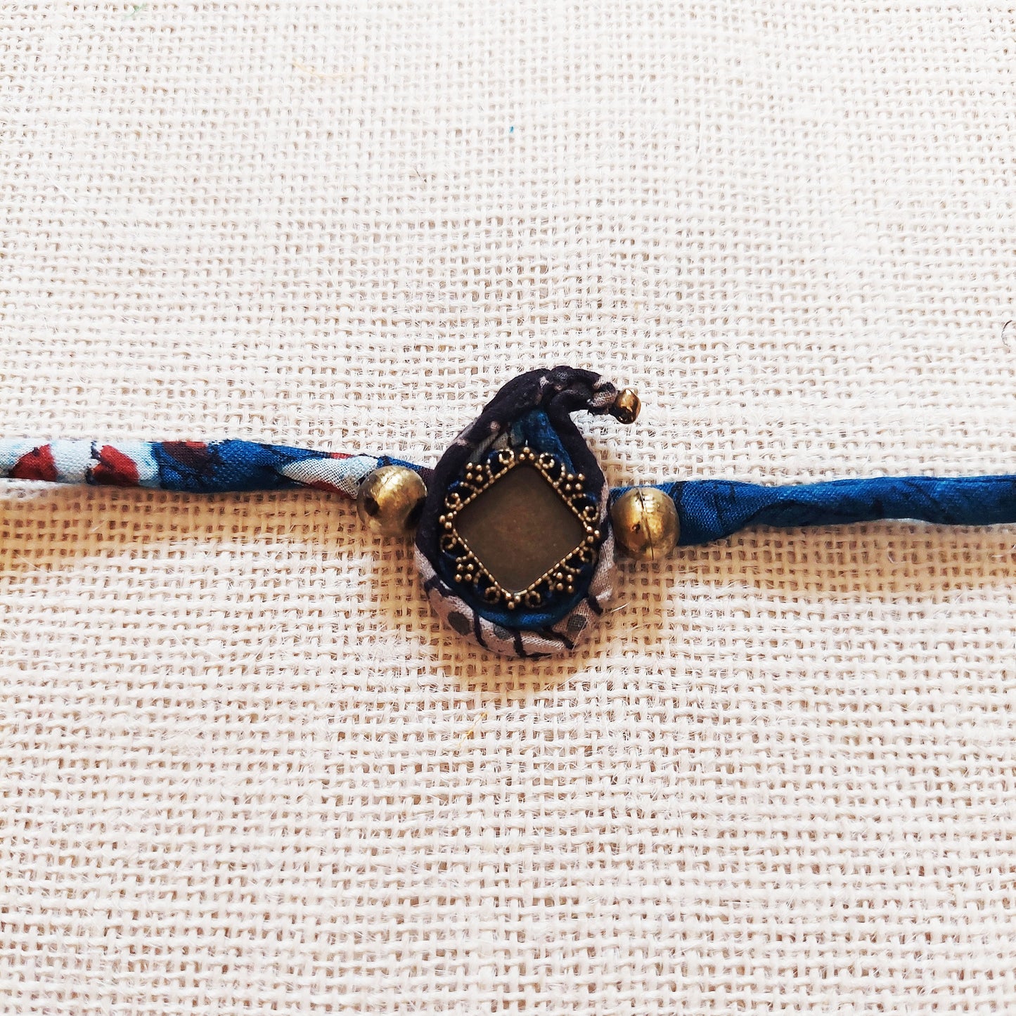 Ambi Ajrakh Rakhi Lumba Set