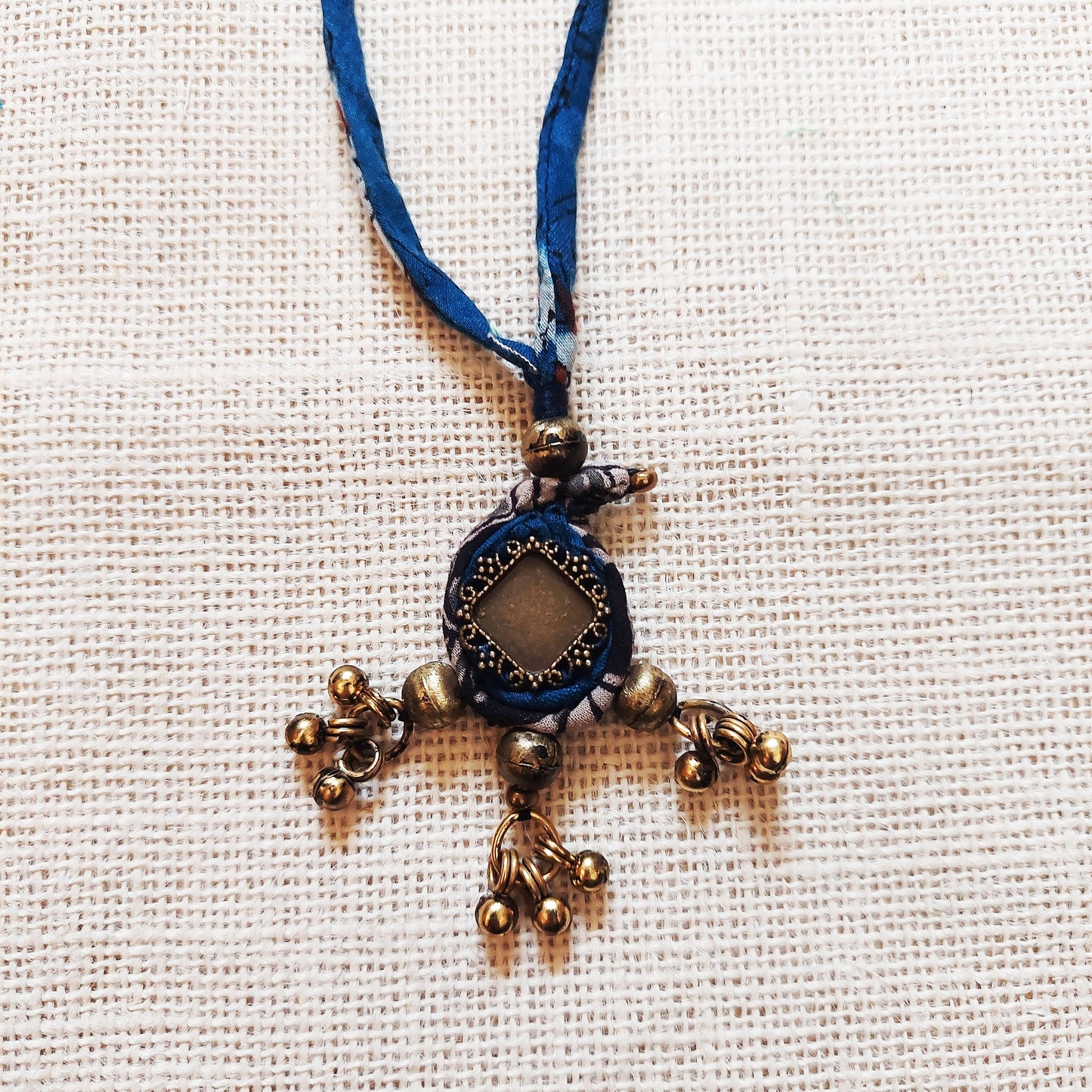 Ambi Ajrakh Rakhi Lumba Set