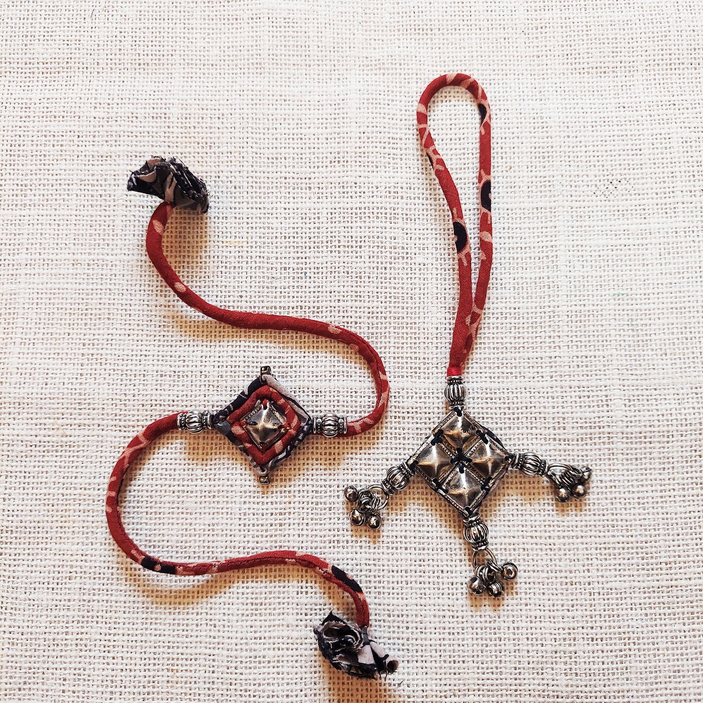 Antique Silver Rakhi Lumba Set