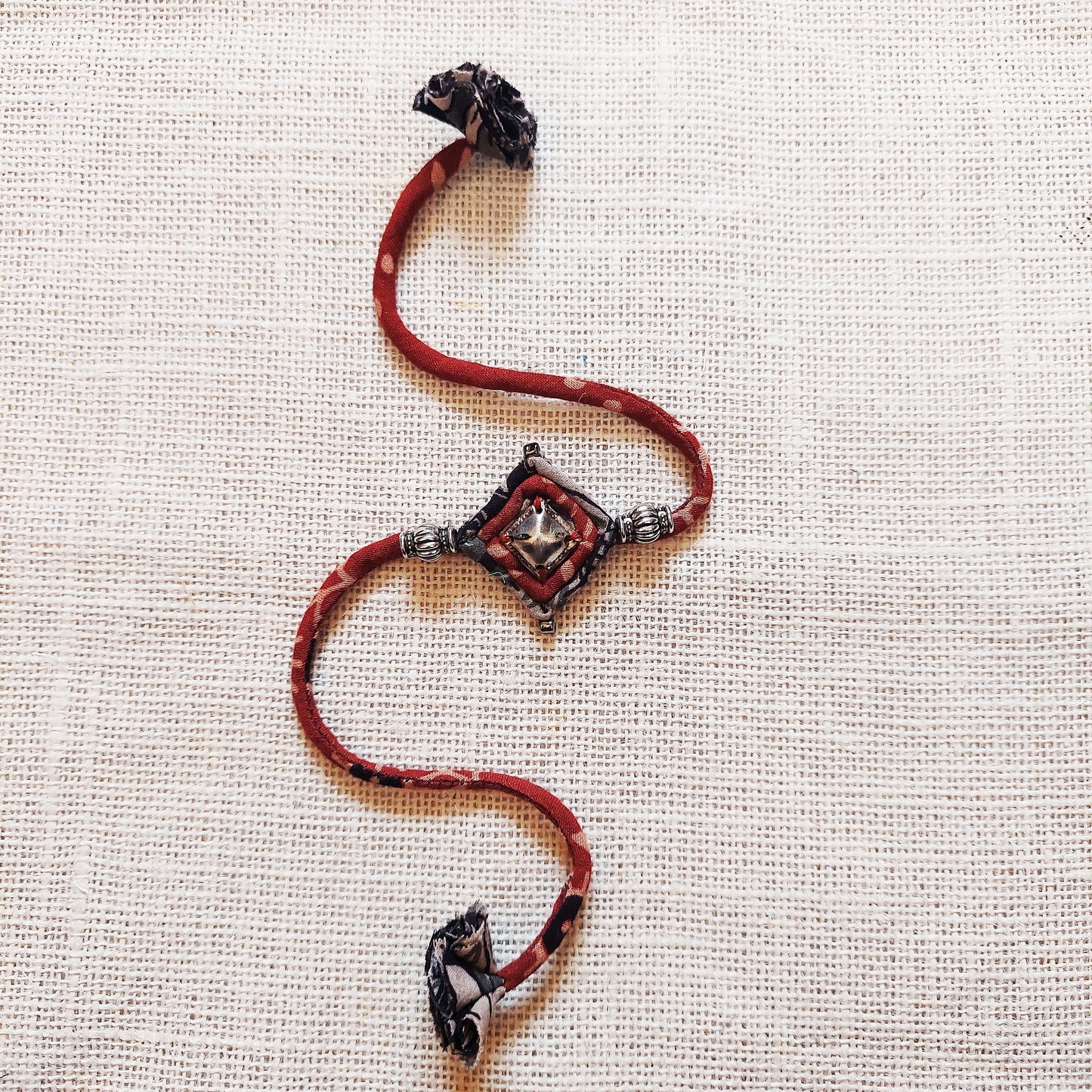 Antique Silver Rakhi Lumba Set