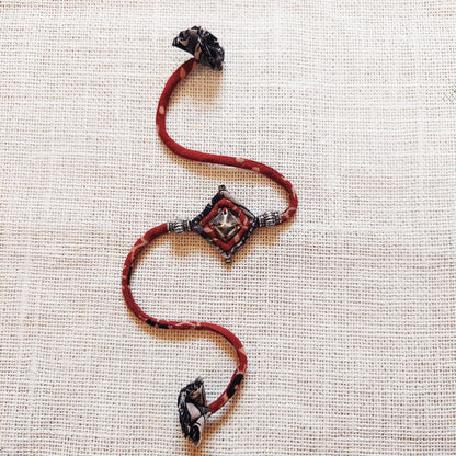 Antique Silver Rakhi Lumba Set