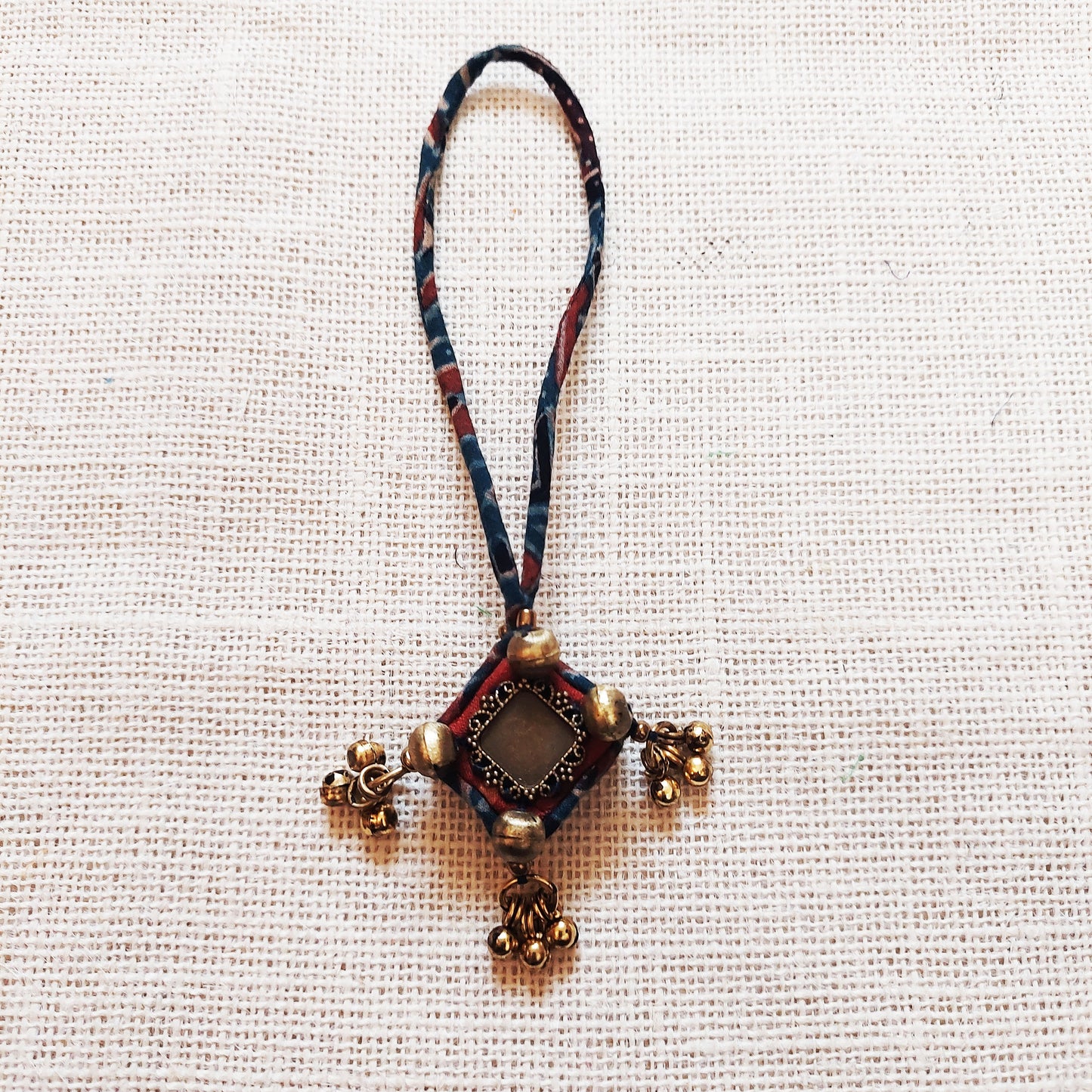 Antique Ajrakh Rakhi Lumba Set