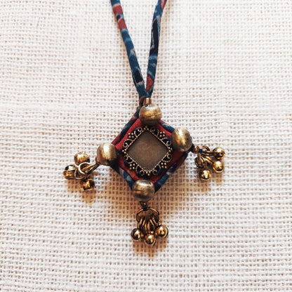 Antique Ajrakh Rakhi Lumba Set