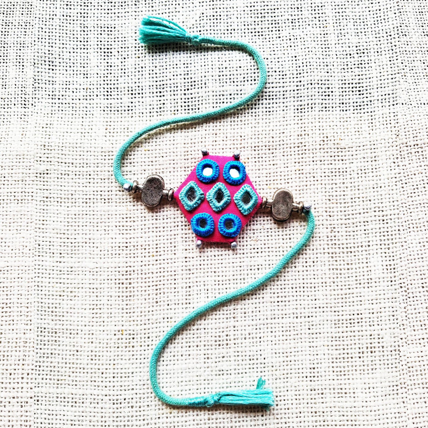 Teal Shaded Rakhi Lumba Set