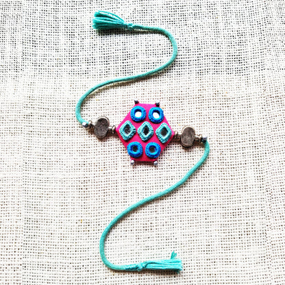 Teal Shaded Rakhi Lumba Set