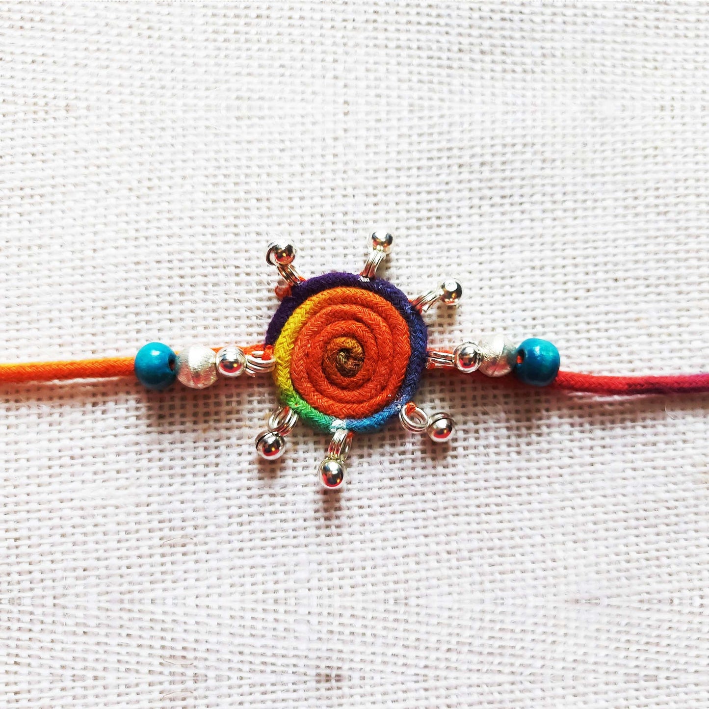 Multicolor Elephant Rakhi Lumba set