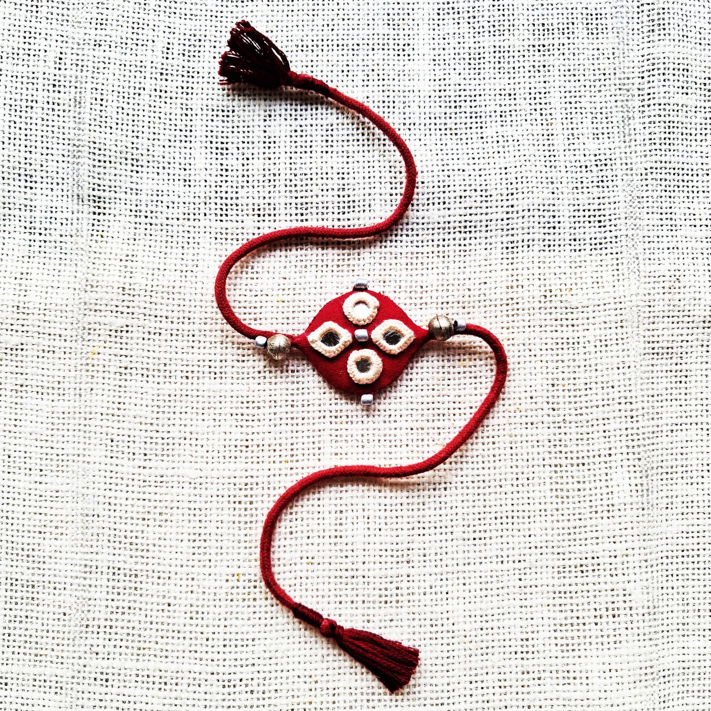 Earthy Mirror Rakhi Lumba Set
