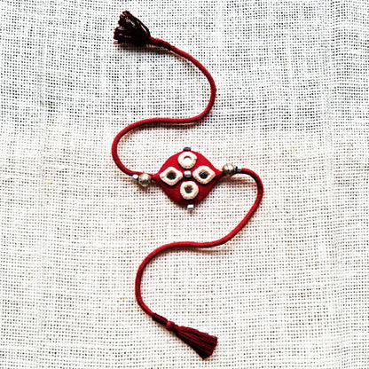 Earthy Mirror Rakhi Lumba Set