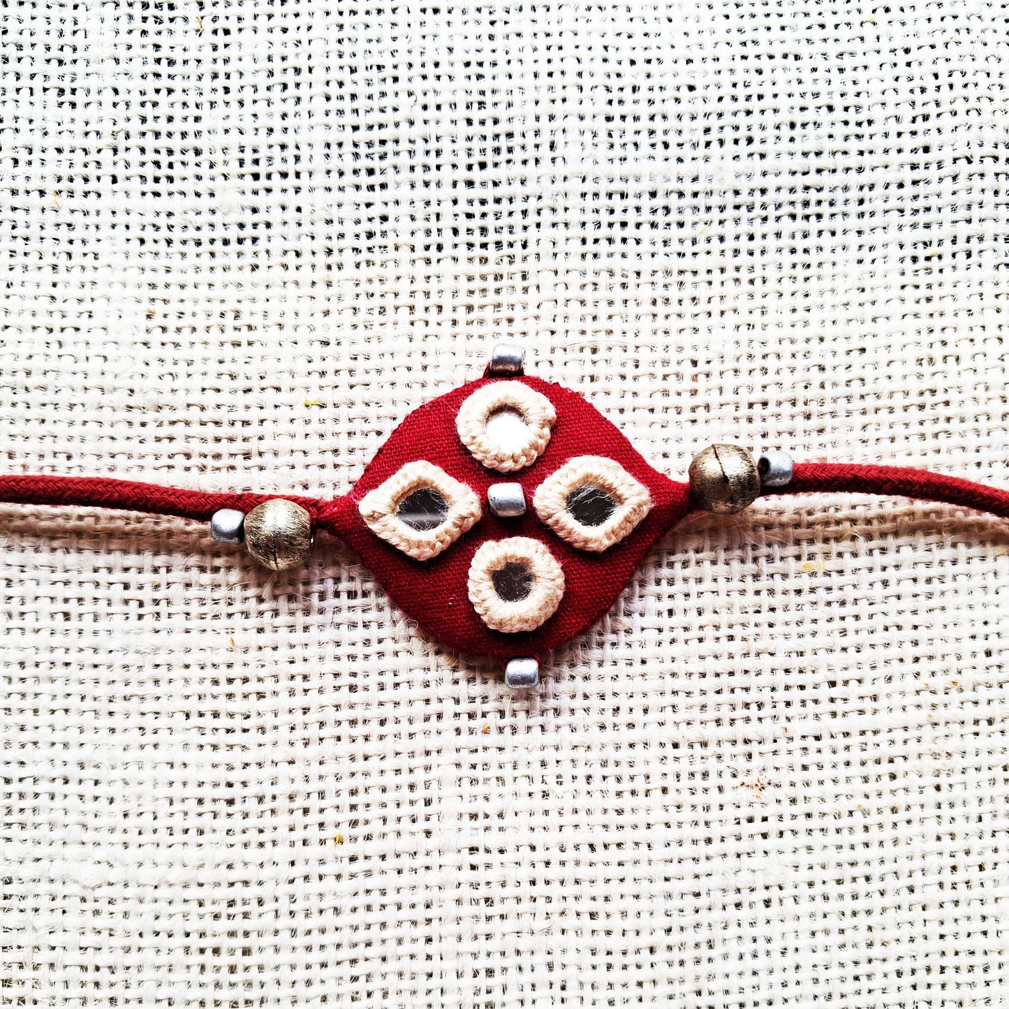 Earthy Mirror Rakhi Lumba Set
