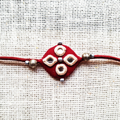 Earthy Mirror Rakhi Lumba Set