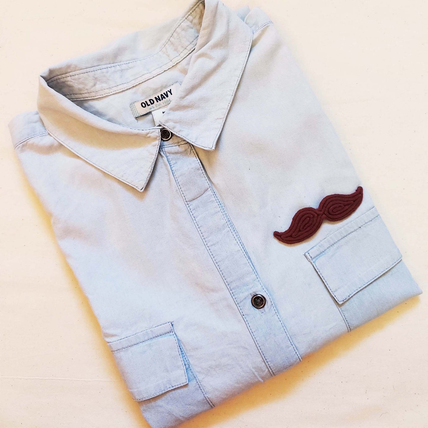 Brown Moustache Brooch