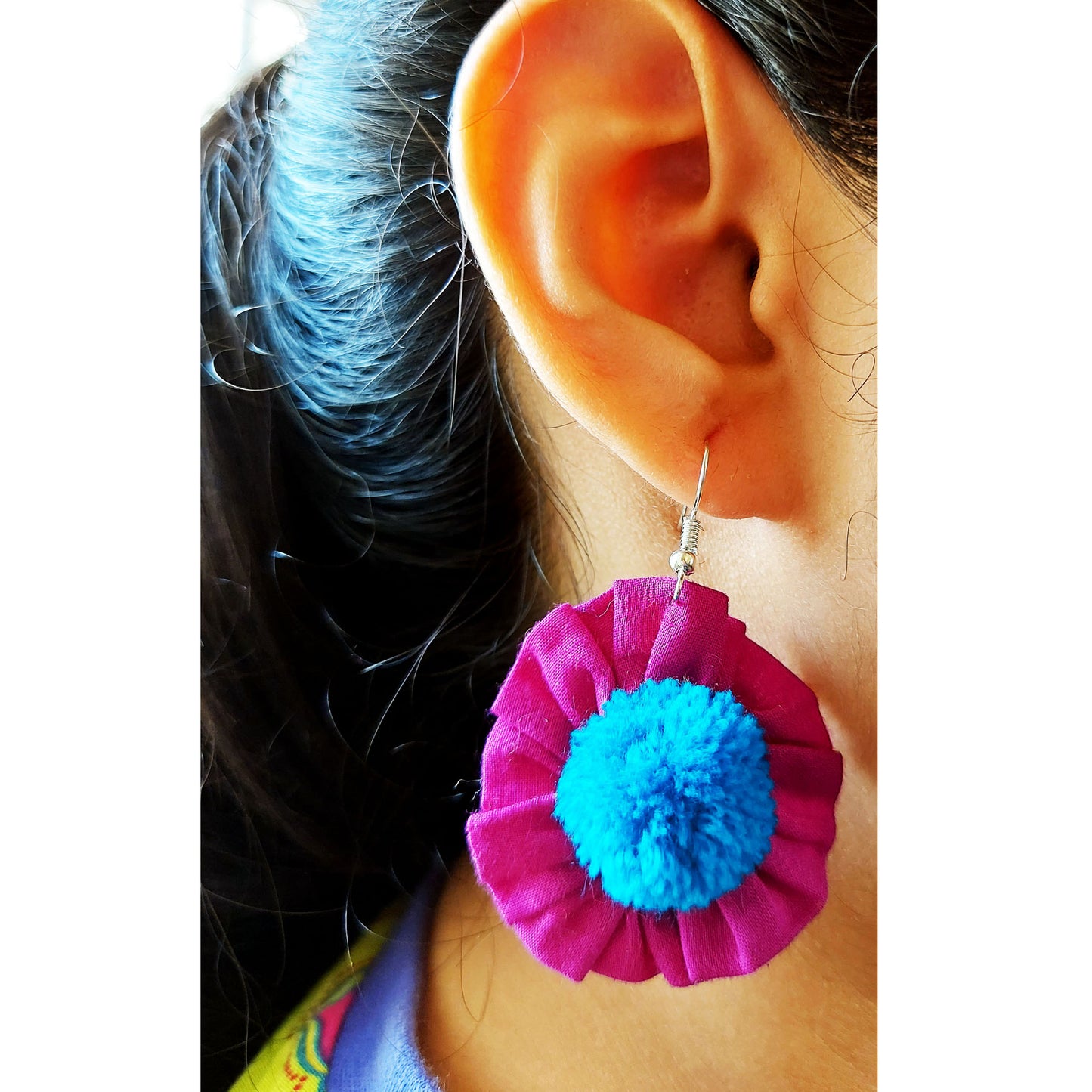 Purple Flower Earrings