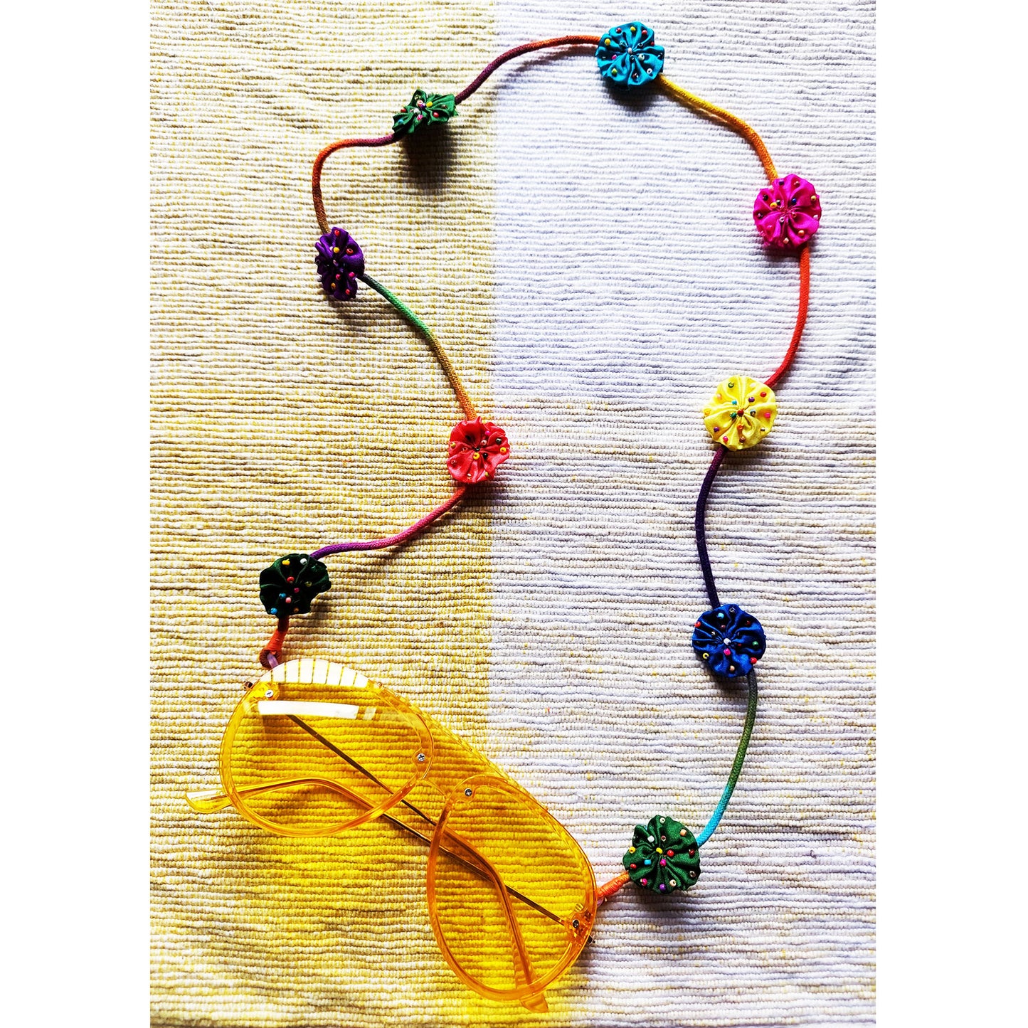 Beaded Flower Eyewear Chain