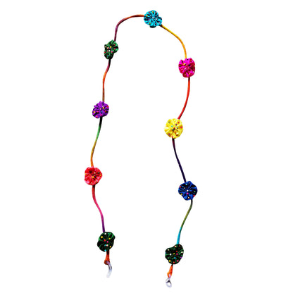 Beaded flower spectacle string