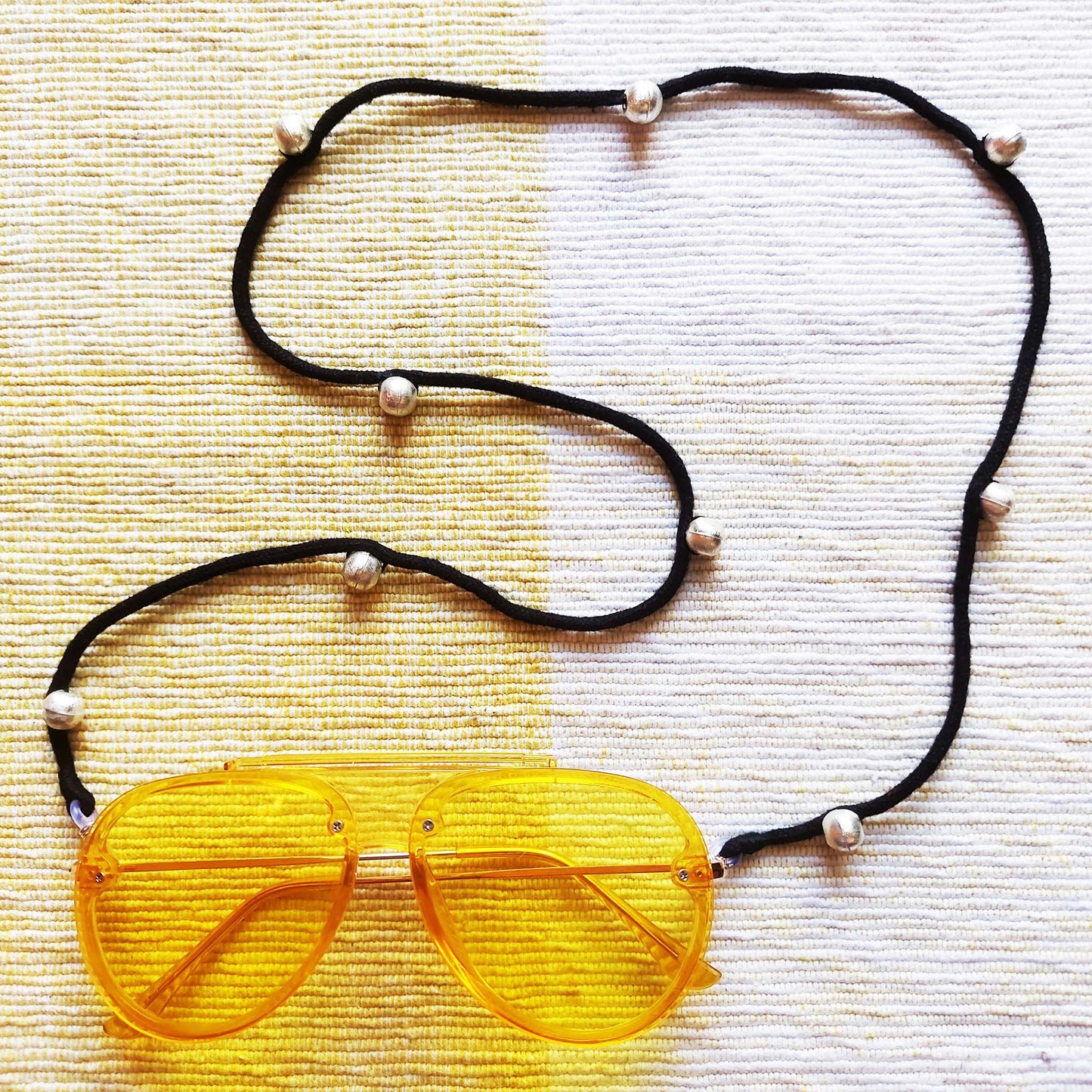 Black And Silver Eyewear Chain