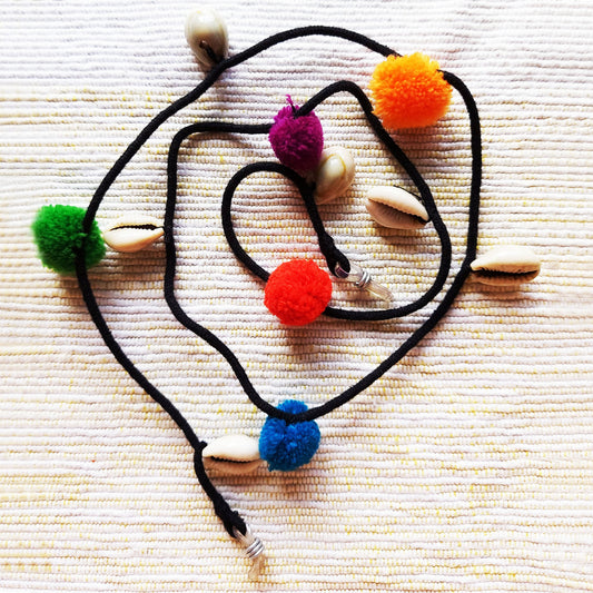 Pom Pom Seashell Eyewear Chain